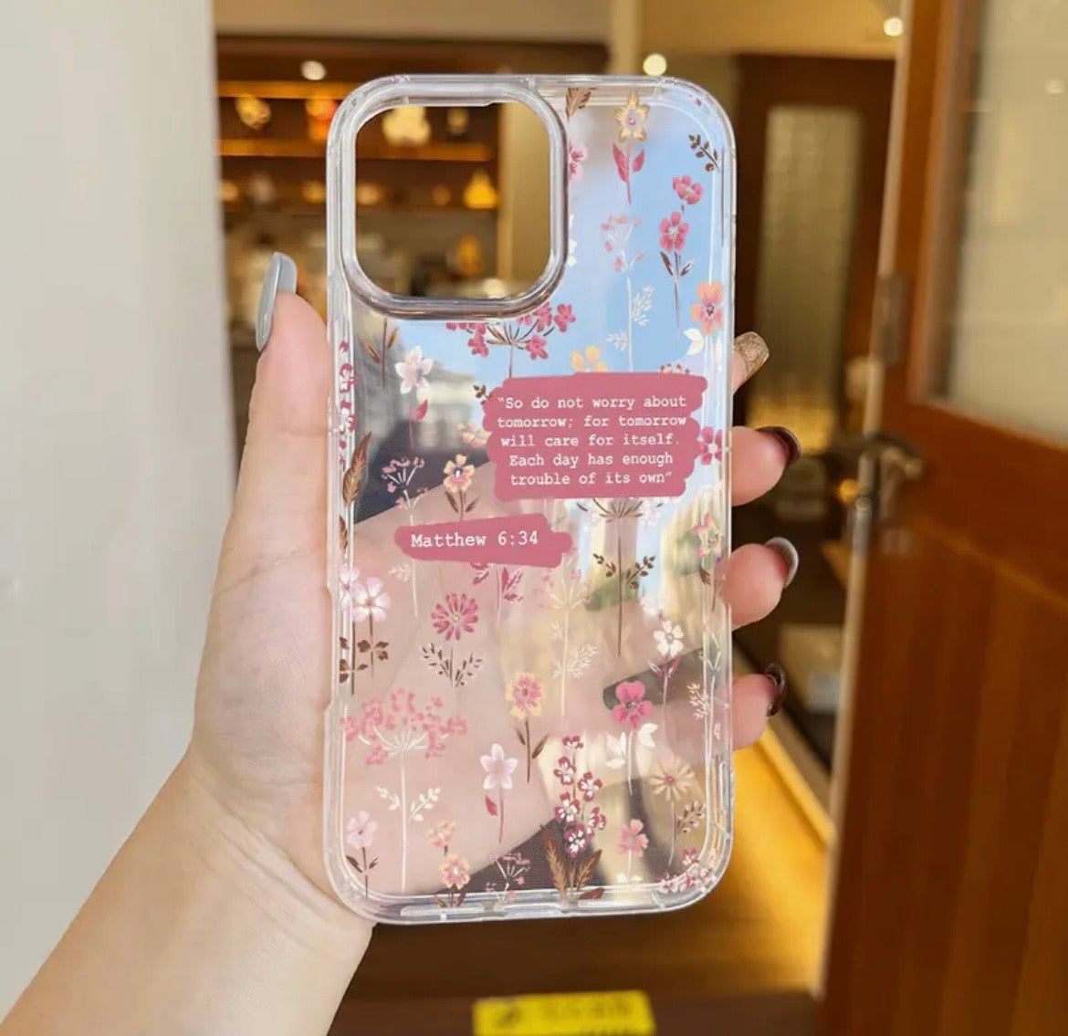 Faith Over Worry Phone Cover โ Matthew 6:34